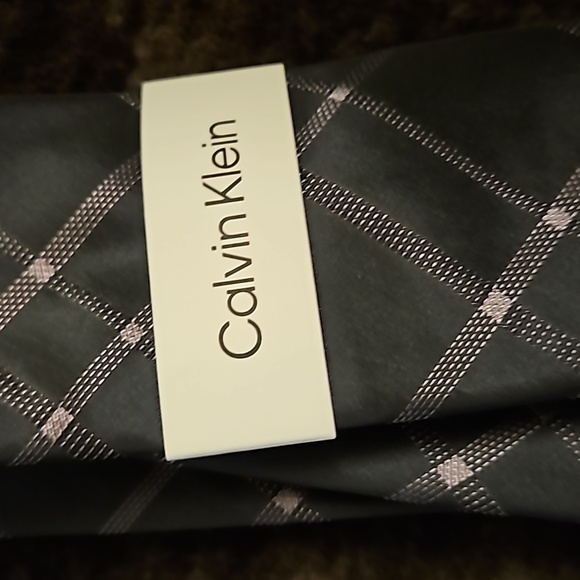 NWT Calvin Klein Tie gray and purple - Picture 4 of 9